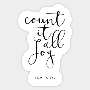 Bible Verse - Count It All Joy Sticker